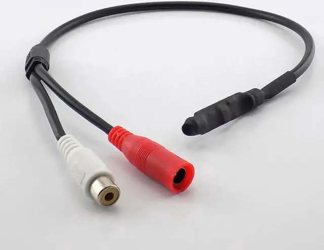 Main image of Aomoproing DC 12V Mini CCTV Microphone Pickup Sound Monitor Pickup Audio RCA Power Cable for Cctv IP Camera DVR System Video Surveillance