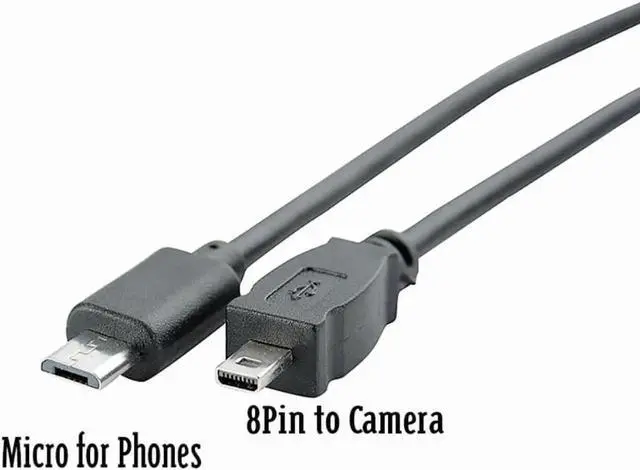 Main image of Aomoproing USB Type C Micro Usb Male to Mini 8Pin USB 2.0 Camera Converter OTG Cable Cord 30CM for Nikon Panasonic USB-C to Mini USB 8 Pin