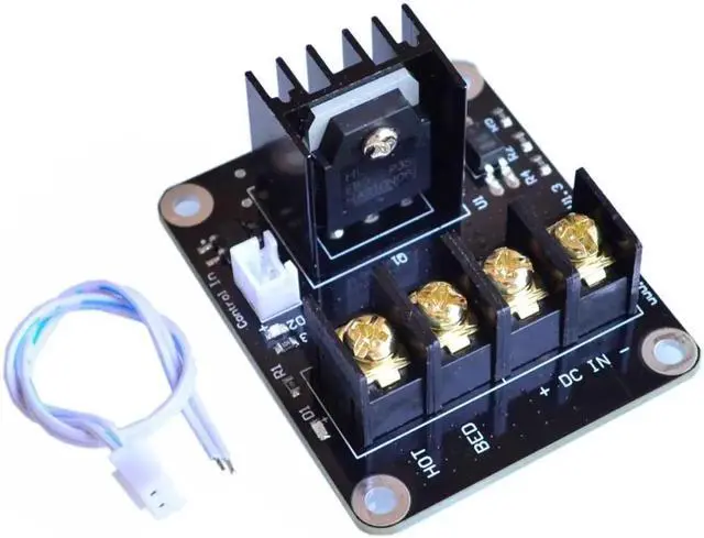 Alt view image 2 of 2 - Aomoproing Tarjeta de expansión de potencia de cama caliente para impresora 3D, módulo de carga de alta potencia MOS, módulo de potencia de disipación de calor