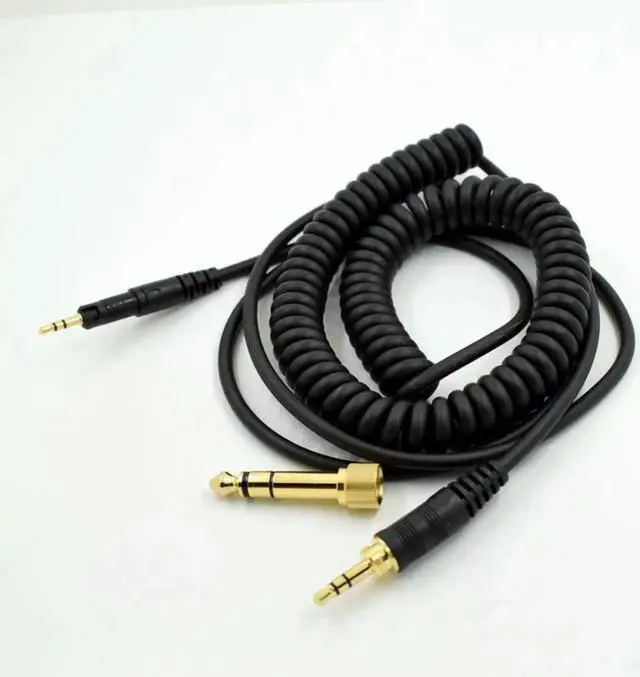 Main image of Aomoproing 1pcs Replacement Audio Cable for Audio-Technica ATH M50X M40X Headphones Black 23 AugT2