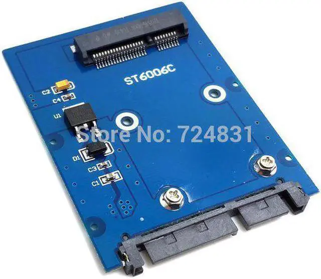Alt view image 2 of 3 - Aomoproing Slim Type Mini PCI-E mSATA SSD to 2.5" SATA 3.0 22pin HDD Adapter Hard Disk PCBA