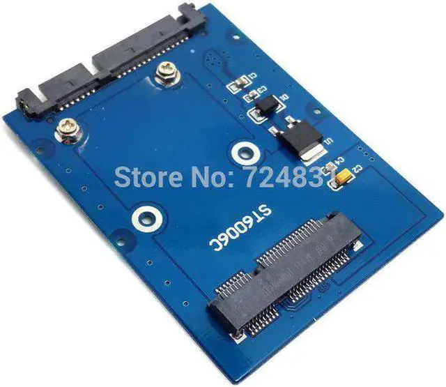 Alt view image 3 of 3 - Aomoproing Slim Type Mini PCI-E mSATA SSD to 2.5" SATA 3.0 22pin HDD Adapter Hard Disk PCBA