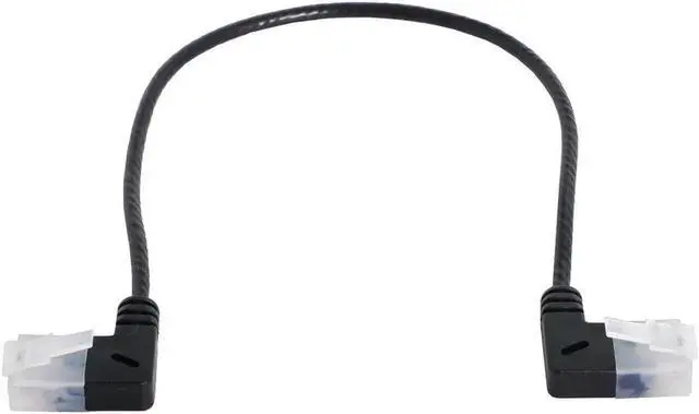 Alt view image 5 of 7 - Aomoproing Cat6 Ethernet Cable RJ45 Left to Right Angled 25cm UTP Network Cable Patch Cord Cat6a Lan for Laptop Router TV BOX