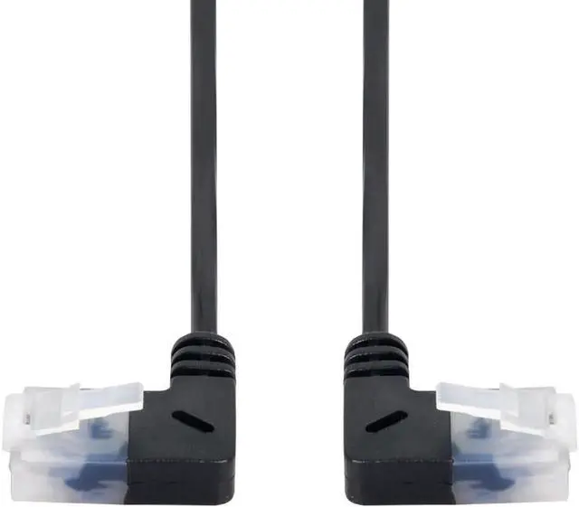 Alt view image 4 of 7 - Aomoproing Cat6 Ethernet Cable RJ45 Left to Right Angled 25cm UTP Network Cable Patch Cord Cat6a Lan for Laptop Router TV BOX