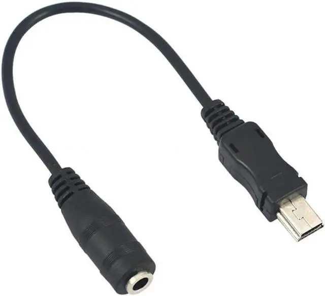 Main image of Aomoproing Cable de Audio hembra a macho para GoPro Hero + Cámara deportiva, adaptador de micrófono de Clip activo de 3,5mm a Mini USB