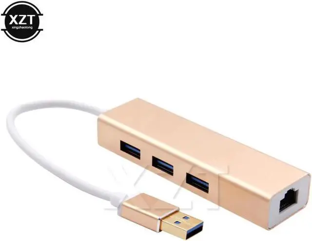 Main image of Aomoproing 1pcs USB 3.0 to RJ45 Lan Card Gigabit Ethernet Network Adapter 3 Port HubLan Network Port Card For Windows XP 7 8/Mac OS Adapter