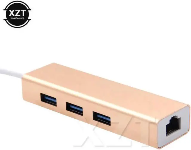 Alt view image 5 of 6 - Aomoproing 1pcs USB 3.0 to RJ45 Lan Card Gigabit Ethernet Network Adapter 3 Port HubLan Network Port Card For Windows XP 7 8/Mac OS Adapter