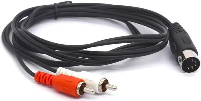 Main image of Aomoproing 5 Pin Midi to RCA Cable, 5-Pin Din Male to 2 RCA Phono Male Plugs Audio Lead Cord for Bang & Olufsen, Naim, Quad, Stereo Systems