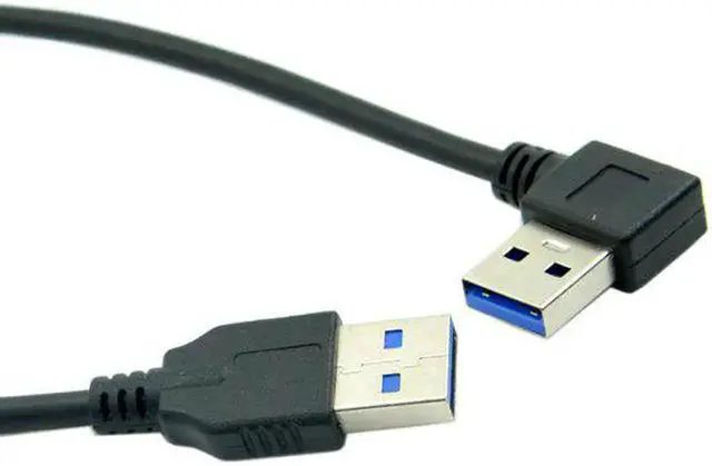 Alt view image 2 of 4 - Aomoproing CYDZ 0.4M Right Angled 90 Degree USB 3.0 A Type Male to Straight A Type Male Data Cable