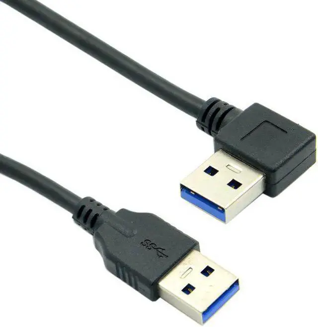 Alt view image 3 of 4 - Aomoproing CYDZ 0.4M Right Angled 90 Degree USB 3.0 A Type Male to Straight A Type Male Data Cable
