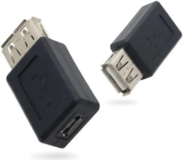 Alt view image 3 of 3 - Aomoproing Black USB 2.0 Type A Female to Micro USB B Female Adapter Plug Converter usb 2.0 to Micro usb connector wholesale