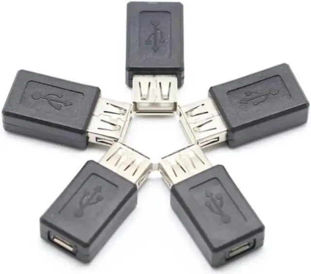 Main image of Aomoproing Black USB 2.0 Type A Female to Micro USB B Female Adapter Plug Converter usb 2.0 to Micro usb connector wholesale