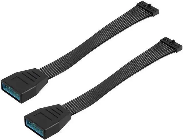 Main image of Aomoproing 2Pcs Small Mini USB 3.0 19/20Pin Internal Extension Header Adapter Cable USB 20Pin Extension Cable for Motherboard 15Cm