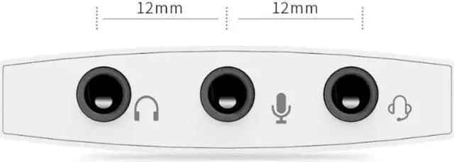 Alt view image 2 of 3 - Aomoproing External Sound Card Converter Splitter USB Adapter 3 Port Converter Headphone Microphone for PC Laptop Audio adapter