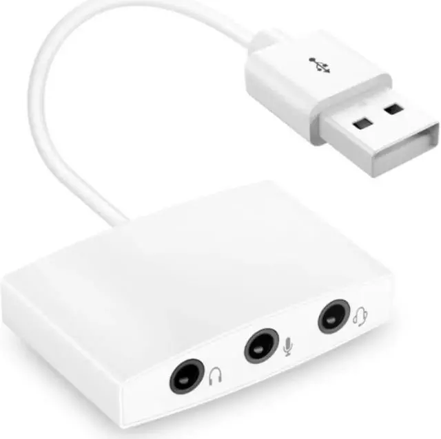 Main image of Aomoproing External Sound Card Converter Splitter USB Adapter 3 Port Converter Headphone Microphone for PC Laptop Audio adapter