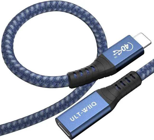 Main image of USB4 Extension Cable 2.62Ft, Thunderbolt 3 & 4 Extension Cable, USB C 4.0 Support PD 100W 20V5A, 40Gbps Transfer, 8K@60Hz, 6K/4K@60Hz Video for Dell/HP/Anker Dock, MacBook, iMac, Dell XPS, Intel NUC