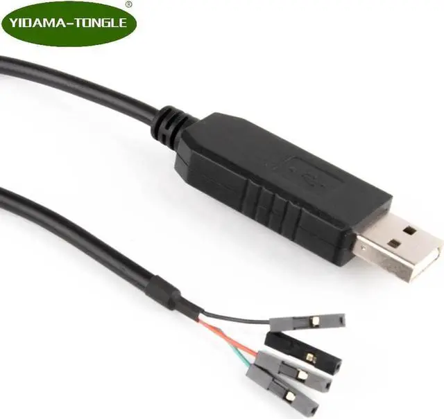 Main image of Aomoproing FT232RL USB TTL 3.3v Level 0.1" Pitch(2.54mm) 4 Way Terminated TTL UART TTL-232R-RPI Cable