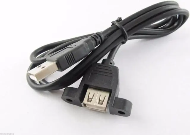 Main image of Aomoproing FOR 10pcs USB 2.0 A Extension Male to Female Molded Panel Mount Extension Port Cable 3FT