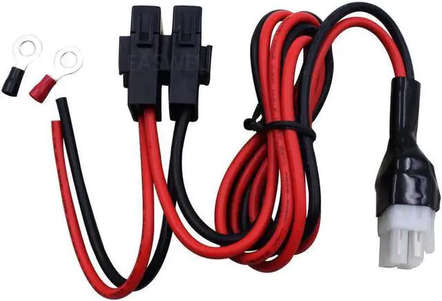 Alt view image 2 of 2 - Aomoproing 4 pin 12AWG DC cable de alimentación para el cable Yaesu Icom IC-7100 IC-7300 IC-7000 IC-7610 Alinco