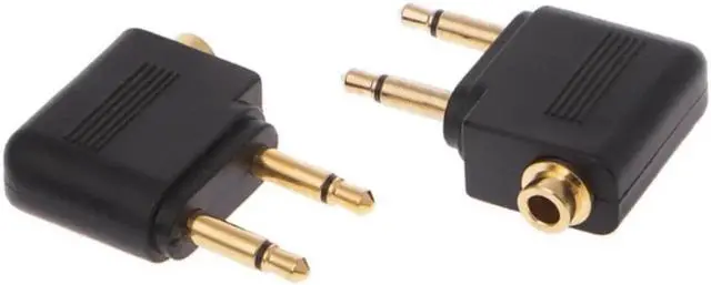 Alt view image 2 of 7 - Aomoproing 2 Pcs Gold Plated 3.5mm 2 Male To 1 Female Headphone Jack Socket o Adapter