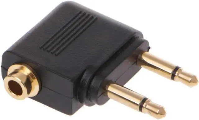 Alt view image 7 of 7 - Aomoproing 2 Pcs Gold Plated 3.5mm 2 Male To 1 Female Headphone Jack Socket o Adapter