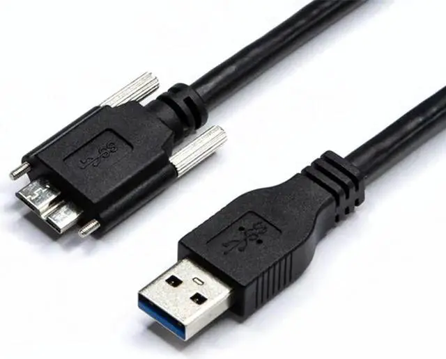 Main image of Aomoproing Industrial camera high flexible drag chain cable USB3.0A revolution Micro-B data cable with screw fixed hard drive(1M)(USB TO MICRO 1PCS)