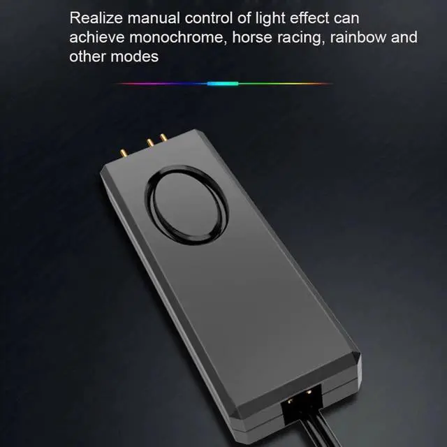 Alt view image 3 of 5 - Aomoproing Power Supply Home Portable Computer ARGB Controller Plastic For 3Pin 5V Case Universal LED Lighting SATA Pin Trotting Lamp