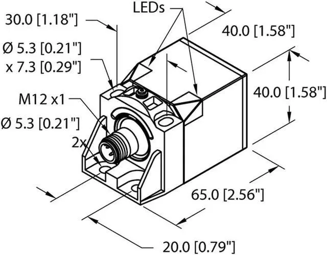Main image of Aomoproing TURCK NI50U-CK40-AN6X2-H1141 1625823 Inductive sensor NPN