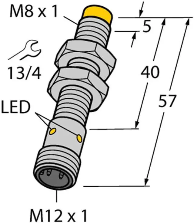 Main image of TURCK NI6U-EG08-RP6X-H1341 4635830 Inductive sensor PNP