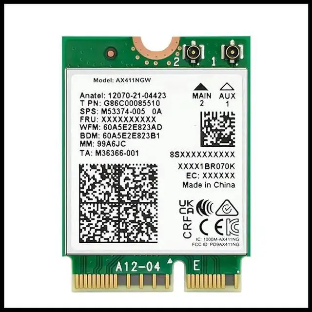 Main image of Aomoproing For AX411 Card 6E CNVio2 Bluetooth 5.3 Tri-Band 5374Mbps Network Adapter for Laptop/PC Win10/11-64Bit
