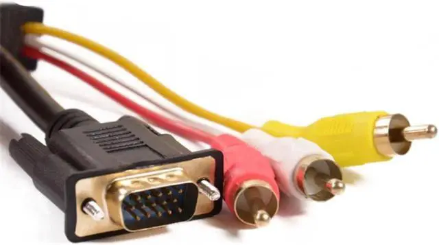 Alt view image 2 of 2 - Aomoproing 1.5M VGA RCA Adapter 3RCA Video Female To HD 15 Pin VGA Converter Style Component Video cable