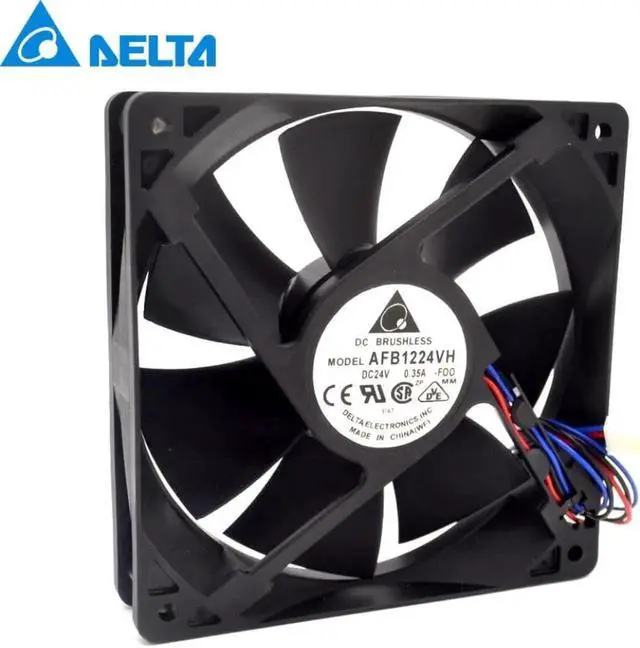 Main image of Aomoproing AFB1224VH-FOO 12cm 120mm 24V 0.35A 12025 high-end dual ball bearing cooling fan drive for DELTA 120*120*25mm