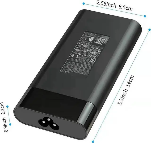 Alt view image 2 of 6 - Aomoproing Slim 150W 7.7A AC Charger for HP OMEN 15 17/Pavilion Gaming 15 17 Laptop/Zbook 15 G3 G4 G5 G6, TPN-CA11 TPN-DA09 L32661-001(can not Replace HP Omen 200w 230W Chargers)