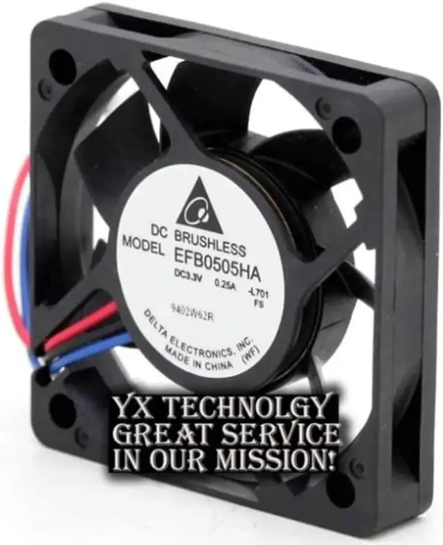 Alt view image 2 of 3 - Aomoproing EFB0505HA 5010 5V 0.25A 5cm 50mm double ball bearing cooling fan with tachometer for Delta 50*50*10mm