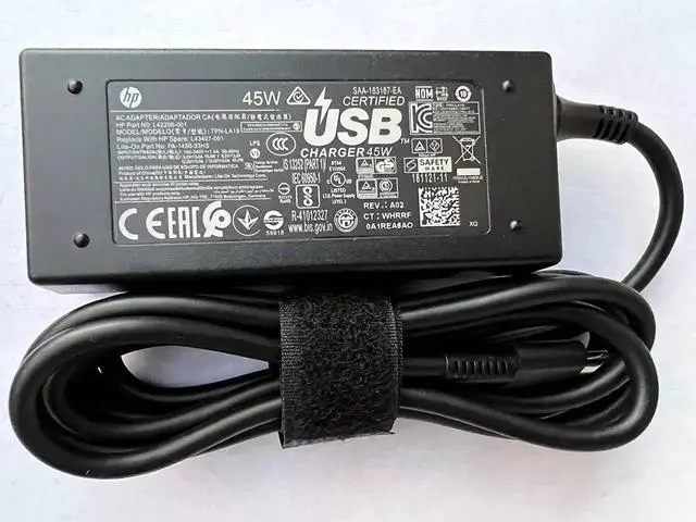 Alt view image 5 of 7 - Original HP 15V 3A 45W USB Type C for HP CHROMEBOOK 14B-CA0036NR, 11A G6 EE, L42206-003, L43407-001, L64297-004, TPN-AA07, L42206-004, 935444-002, 844205-850, TPN-LA19, L43407-001, L42206-001.