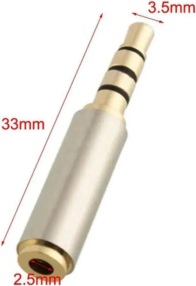 Main image of Aomoproing Metal Alloy 3.5mm Male to 2.5mm Female Audio Conversion Connector 3.5mm To 2.5mm Adapter Converter Stereo Audio Headphone Jack