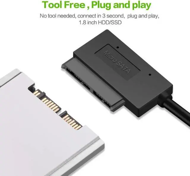 Alt view image 2 of 3 - Aomoproing USB To SATA Cable, SSD Hard Disk Data Cable, SATA7+9 Easy Drive Cable Connection, Transfer Rate 5Gb/s