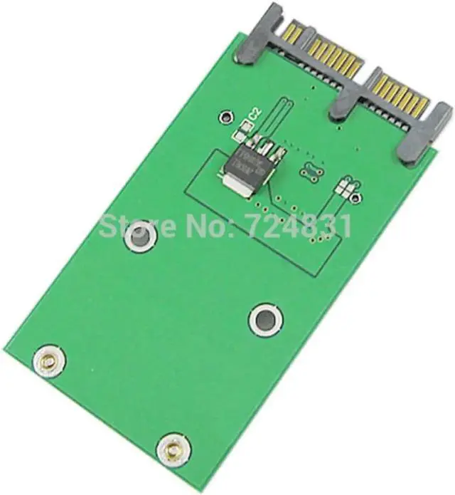 Alt view image 3 of 3 - Aomoproing DZ Mini PCI-E mSATA SSD to 1.8" Micro SATA 7+9 16pin Adapter Add on Cards PCBA for SSD Hard Disk