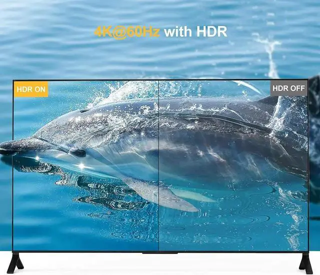 Alt view image 6 of 7 - Mini DisplayPort to HDMI Cable 4K@60Hz HDR, CableCreation 6ft Thunderbolt 2 (Mini DP) to HDMI Cable Compatible with Surface Pro/Dock/Book, MacBook Air/Pro, iMac, Monitor, HDTV, Projector & More