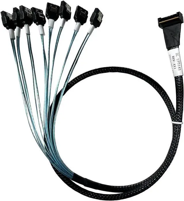 Main image of Aomoproing SlimSAS LP X8 to 8*SATA,SFF-8654 LP 74pin to 8*SATA 7pin, SlimSAS Host/RAID to SATA Target HD, 85CM Cable(for Del Server H750/755)