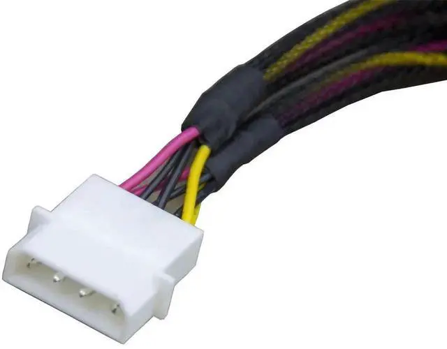 Alt view image 3 of 5 - Aomoproing PCIe Gen4 SlimSAS 4X to U.2 NVMe Adapter,SFF-8654 38P to SFF-8639 68P Cable with Power, 75CM