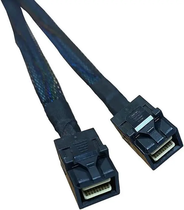 Alt view image 7 of 7 - Aomoproing MCIO x8 to 2*U.2 NVMe Adapter,SFF-TA-1016 74Pin to 2*SFF-8639 68Pin Cable with Power,PCIe 4.0 Mini Cooledge IO Cable 80CM