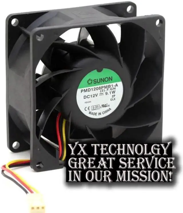 Alt view image 3 of 3 - Aomoproing For SUNON PMD1208PMB1-A 8038 80mm 12V 9.1W 3-line server cooling fan 80*80*38mm