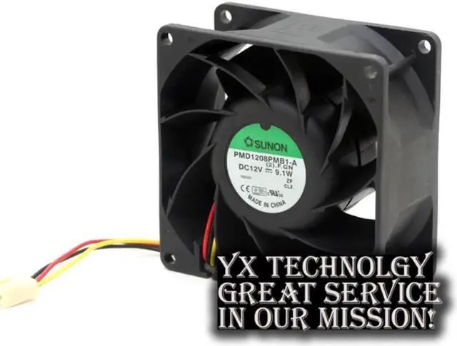 Alt view image 2 of 3 - Aomoproing For SUNON PMD1208PMB1-A 8038 80mm 12V 9.1W 3-line server cooling fan 80*80*38mm