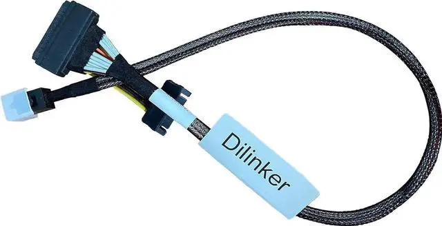 Alt view image 5 of 7 - Aomoproing 50CM HD Mini-SAS(SFF-8643) to U.2 (SFF-8639) NVMe SSD Cable