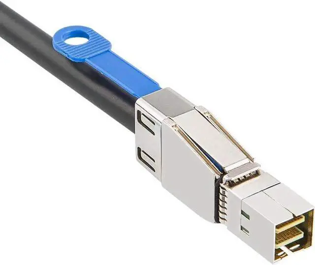 Alt view image 2 of 5 - Aomoproing SFF-8644 to 4 Sata 7 Pin Cable, External Mini SAS HD SFF-8644 to 4 Port SATA Cable, Hard Disk Data Server Raid Cable 2 M / 6.6 FT