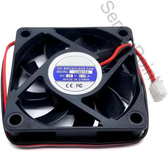 Alt view image 3 of 4 - Aomoproing LC6015S 12V 0.15A 60*60*15MM 2 Wires Server Square Cooling Fan