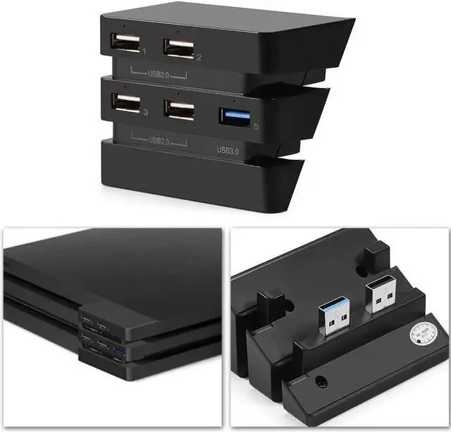Alt view image 3 of 5 - Aomoproing 5 Port USB Hub 1 USB 3.0 4*USB 2.0 USB Expansion Adapter For PS4 Pro Usb Hub 3.0 Computer Accessories PC Accessories