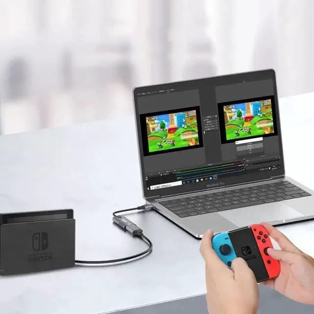 Alt view image 2 of 6 - Aomoproing Video Capture Card, 4K HDMI Video Capture Device, 1080P HD 30fps Live and Record Video Audio Grabber for Gaming, Streaming, Teaching, Video Conference