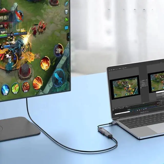 Alt view image 6 of 6 - Aomoproing Video Capture Card, 4K HDMI Video Capture Device, 1080P HD 30fps Live and Record Video Audio Grabber for Gaming, Streaming, Teaching, Video Conference